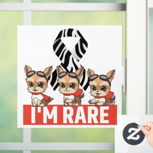 Ik ben Rare JJ Window Sticker w / wit BG (Huis)