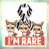 Ik ben Rare JJ Window Sticker w / wit BG (Vel 3)