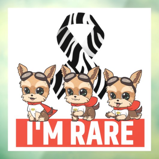 Ik ben Rare JJ Window Sticker w / wit BG (Vel 3)