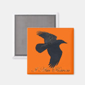 IK BEN RAVEN Flying Crow Art Magnet (Voorkant / Achterkant)