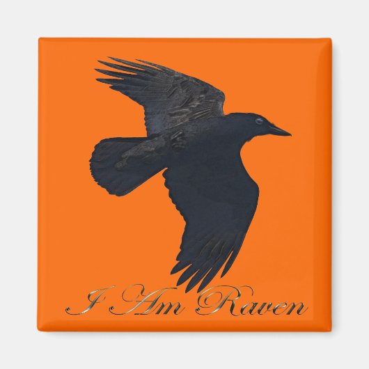 IK BEN RAVEN Flying Crow Art Magnet (Voorkant)