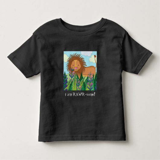 Ik ben RAWR-sommigen! Cute colorful lion Kinder Shirts (Voorkant)