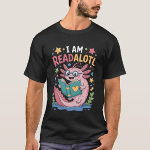 Ik Ben Readalotl Axolotl Lezen Boek Boekenwurm Kin T-shirt