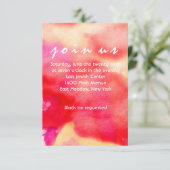 Ik ben RED WATERVERF Bat Mitzvah Reception Kaart (Staand voorkant)