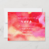 Ik ben RED WATERVERF Bat Mitzvah Uitnodiging (Voorkant)