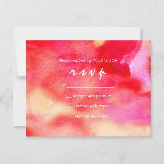 Ik ben RED WATERVERF Bat Mitzvah Uitnodiging (Voorkant)