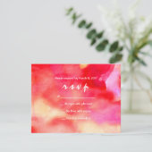 Ik ben RED WATERVERF Bat Mitzvah Uitnodiging (Staand voorkant)