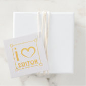 Ik ben redacteur bedankjes labels (Met doos)