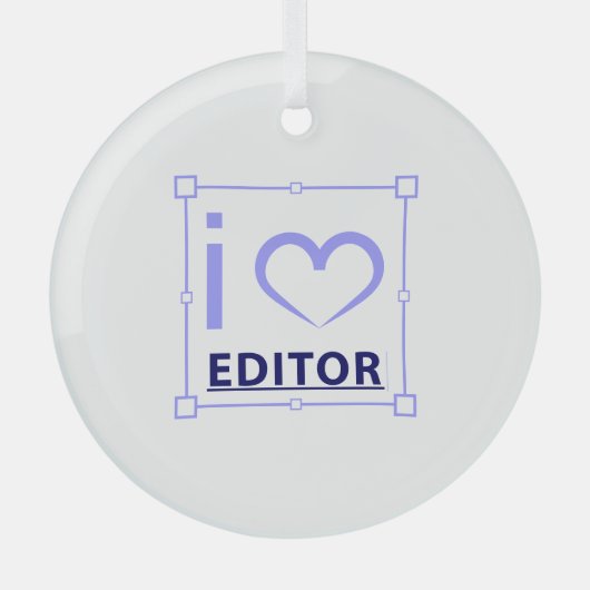 Ik ben redacteur glas ornament (Voorkant)