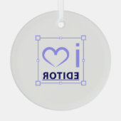 Ik ben redacteur glas ornament (Achterkant)