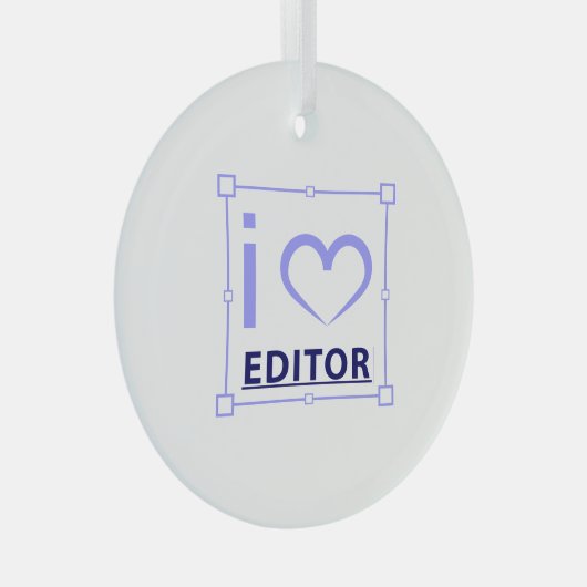 Ik ben redacteur glas ornament (Voorkant Rechts)