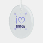 Ik ben redacteur glas ornament (Voorkant links)