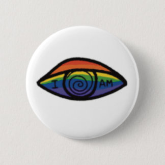 IK BEN Regenboog trots Ronde Button 5,7 Cm