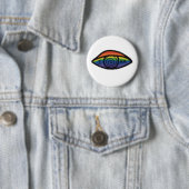 IK BEN Regenboog trots Ronde Button 5,7 Cm (In situ)