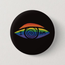 IK BEN Regenboog trots Ronde Button 5,7 Cm