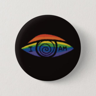 IK BEN Regenboog trots Ronde Button 5,7 Cm