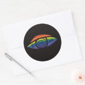 IK BEN Regenboog trots Ronde Sticker (Envelop)