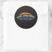 IK BEN Regenboog trots Ronde Sticker (Tas)