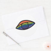 IK BEN Regenboog trots Ronde Sticker (Envelop)