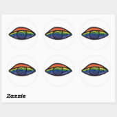 IK BEN Regenboog trots Ronde Sticker (Vel)
