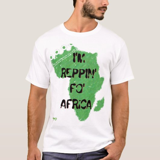 IK BEN REPPIN' AFRiCA T-shirt (Voorkant)