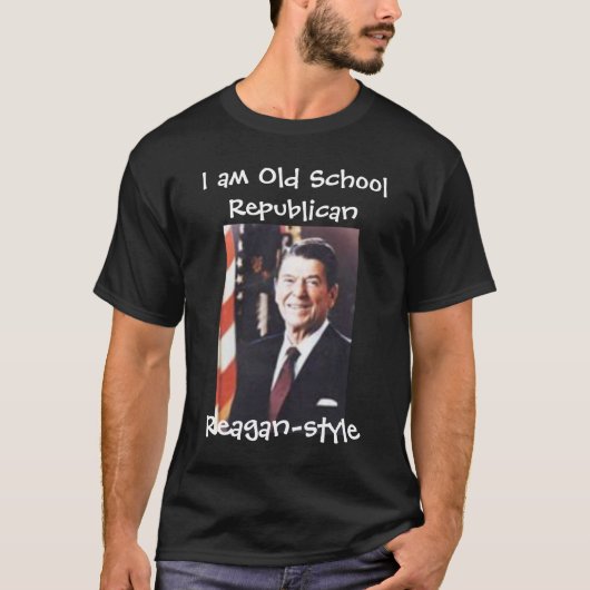 Ik ben Republikein Oude School, Reagan-stijl T-shirt (Voorkant)