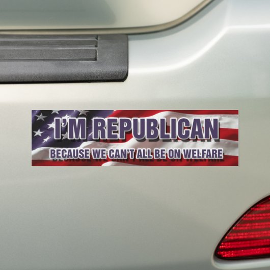 Ik ben Republikeinse Bumpersticker (Op auto)
