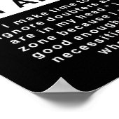 IK BEN RESILIENTE Poster om u te inspireren en te  (Hoek)