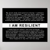 IK BEN RESILIENTE Poster om u te inspireren en te  (Voorkant)