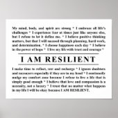 IK BEN RESILIENTE Poster om u te inspireren en te (Voorkant)