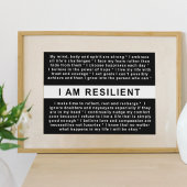 IK BEN RESILIENTE Poster om u te inspireren en te