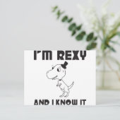 Ik ben Rexy en ik weet het. Briefkaart (Staand voorkant)