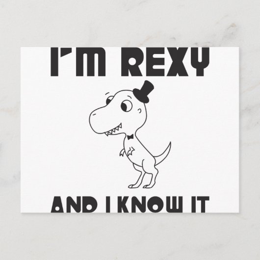 Ik ben Rexy en ik weet het. Briefkaart (Voorkant)
