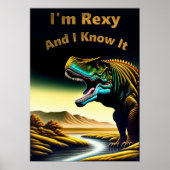 Ik ben Rexy en ik weet het - Dinosaur Poster (Voorkant)