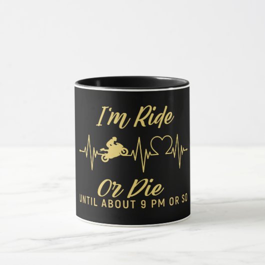 Ik ben Ride or Die Funny Motorfiets Mok (Midden)