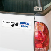 Ik ben Ridin met Biden 2020 Bumpersticker (Op Truck)