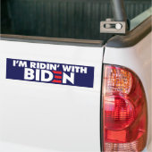 Ik ben Ridin met Biden 2024 Bumpersticker (Op Truck)
