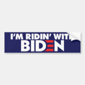 Ik ben Ridin met Biden 2024 Bumpersticker (Voorkant)