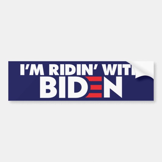 Ik ben Ridin met Biden 2024 Bumpersticker (Voorkant)