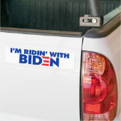 Ik ben Ridin met Biden 2024 Bumpersticker (Op Truck)