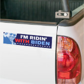 Ik ben Ridin met Biden 2024 Bumpersticker (Op Truck)