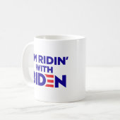 Ik ben Ridin met Biden 2024 Koffiemok (Voorkant links)