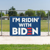 Ik ben Ridin met Biden 2024 Spandoek (Insitu)