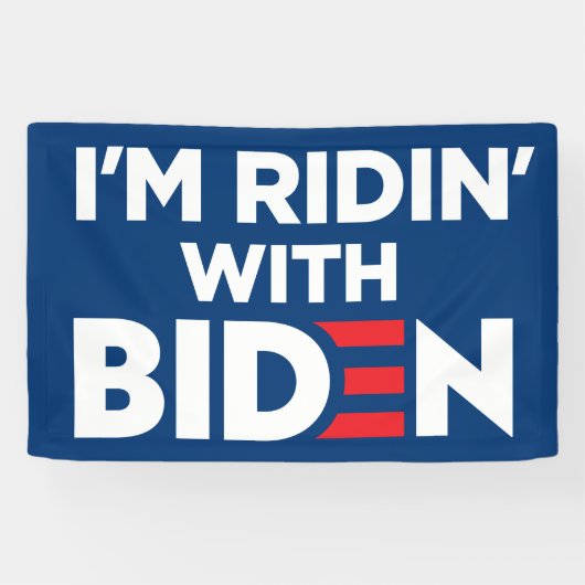 Ik ben Ridin met Biden 2024 Spandoek (Horizontaal)