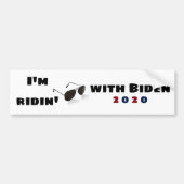 Ik ben Ridin met Biden in 2020 Bumpersticker (Voorkant)
