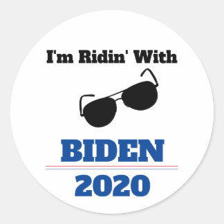 Ik ben Ridin met Biden in 2020 Ronde Sticker