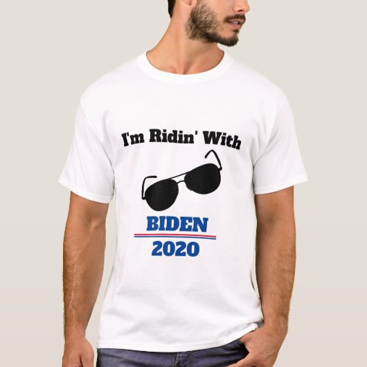 Ik ben Ridin met Biden in 2020 T-shirt (Voorkant)