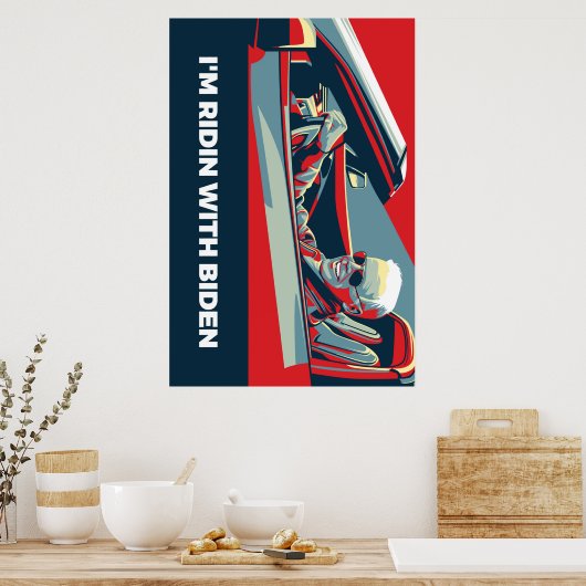 IK BEN RIDIN MET BIDEN POSTER (Keuken)