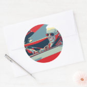 IK BEN RIDIN MET BIDEN RONDE STICKER (Envelop)