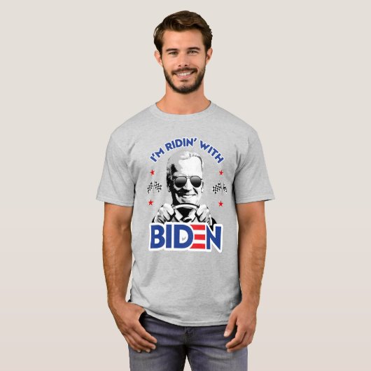 IK BEN RIDIN MET BIDEN T-SHIRT (Voorkant volledig)